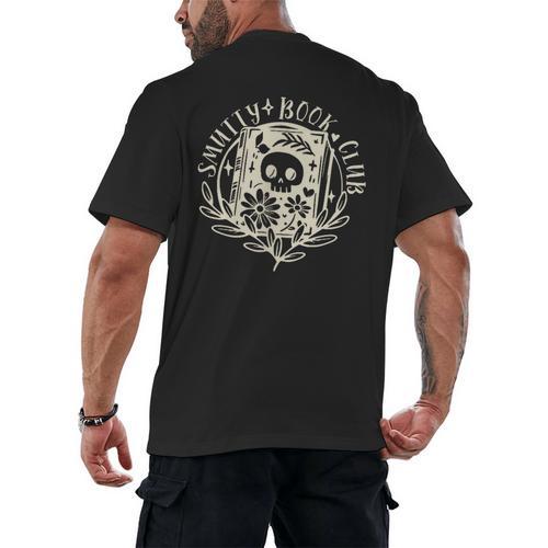 Smutty Book Club Smutty Book Lover Front And Back Spicy Book Men's Back Print T-Shirt - Bookorys