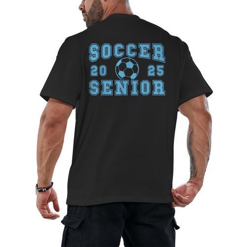 Soccer Senior Night Soccer Senior 2025 Graduation 16 Men's Back Print T-Shirt - Best Gift Smart