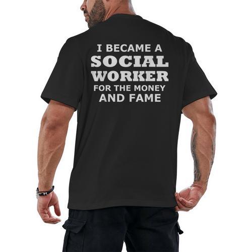 Social Worker Graduation Men Women Social Worker Men's Back Print T-Shirt - Best Gift Smart