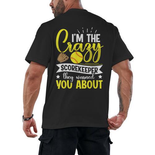 Softball Scorekeeper For a Score Book Keeper Men's Back Print T-Shirt - Bookorys UK