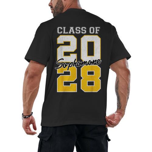 Sophomore 2028 Class Of 2028 Graduation 2028 10th Grade Men's Back Print T-Shirt - Best Gift Smart