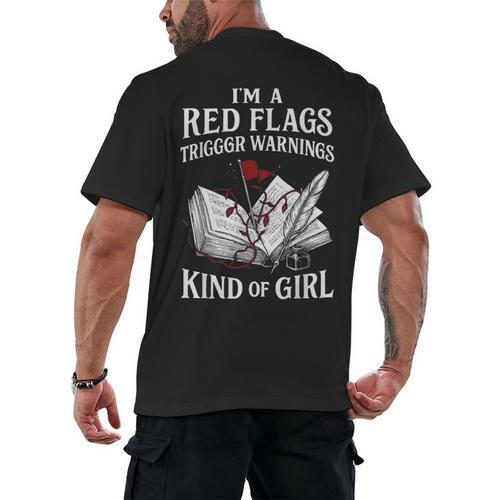 Spicy Book Reader Morally Gray Dark Romance Bookish Men's Back Print T-Shirt - Bookorys CA