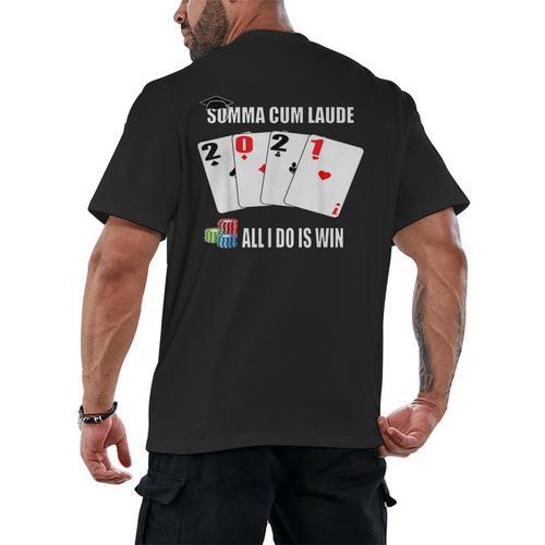 Summa Cum Laude Class Of 2021 Graduate Win Senior Graduation Men's Back Print T-Shirt - Best Gift Smart
