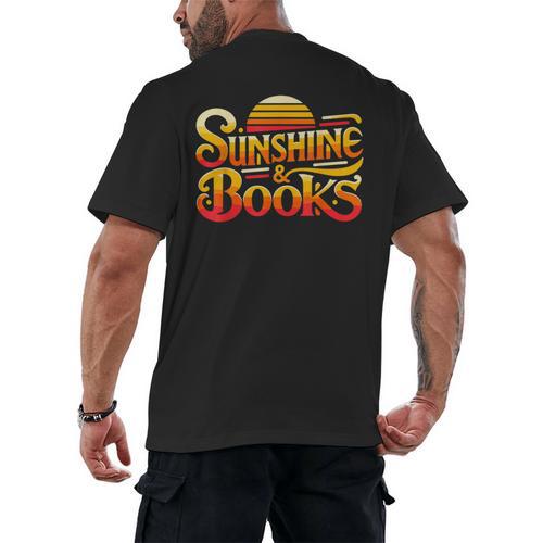 Sunshine & Books For Bookworm Summer Reading Men's Back Print T-Shirt - Bookorys CA