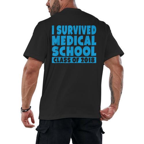 I Survived Medical School Class Of 2018 Graduation Men's Back Print T-Shirt - Best Gift Smart