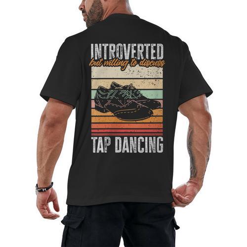 Tap Dancing Introvert Teacher Tap Dancer Tap Dance Men's Back Print T-Shirt - Raresse