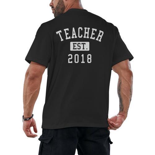 Teacher Established 2018 Shirt For Teacher Graduation Men Women Men's Back Print T-Shirt - Best Gift Smart
