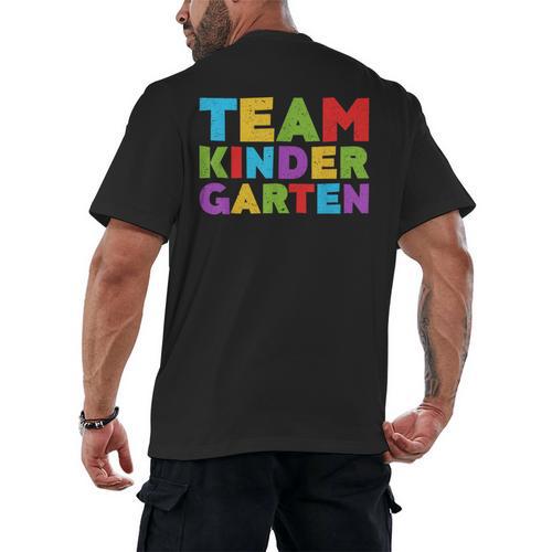 Team Kindergarten Shirt Teacher Back To School Graduation Men Women Girls Kids Men's Back Print T-Shirt - Best Gift Smart
