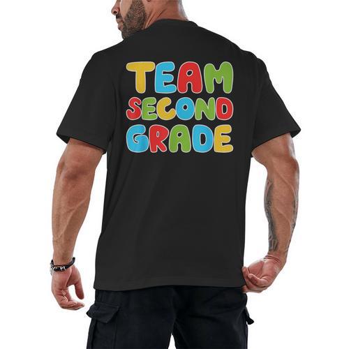 Team Second Grade Shirt 2nd Grade Back To School Graduation Men's Back Print T-Shirt - Best Gift Smart