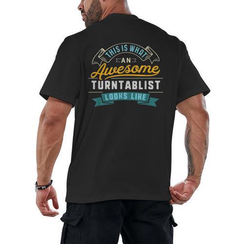 Turntablist Shirt Awesome Job Occupation Graduation Men's Back Print T-Shirt - Best Gift Smart