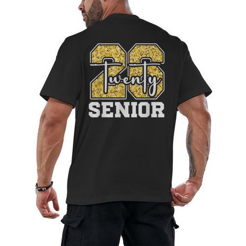 Twenty 2026 Class Of 26 Seniors Back To School Graduation Men's Back Print T-Shirt - Best Gift Smart