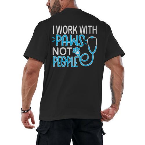 Veterinarian Vet Tech Week Graduation Thank You Birthday Men's Back Print T-Shirt - Best Gift Smart