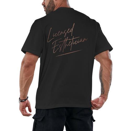 Vintage Licensed Esthetician Graduation Licensed Esthetician Men's Back Print T-Shirt - Best Gift Smart