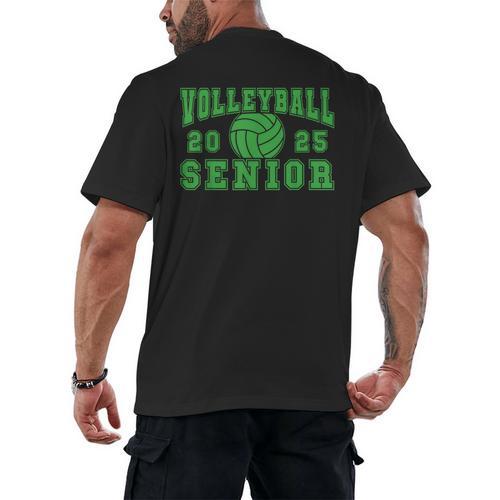 Volleyball Senior Night Volleyball Senior 2025 Graduation 16 Men's Back Print T-Shirt - Best Gift Smart