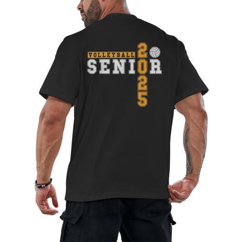 Volleyball Senior Night Volleyball Senior 2025 Graduation 8 Men's Back Print T-Shirt - Best Gift Smart