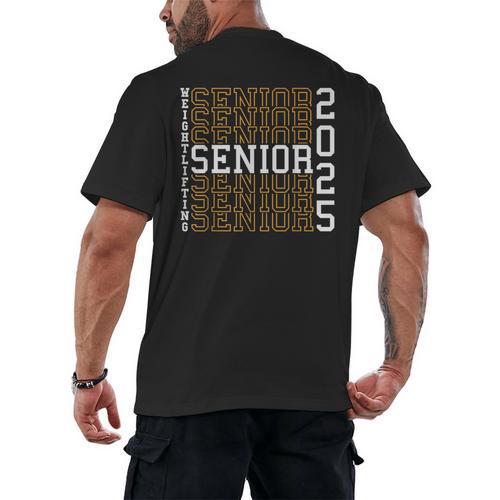 Weightlifting Senior Night Senior 2025 Graduation 42 Men's Back Print T-Shirt - Best Gift Smart