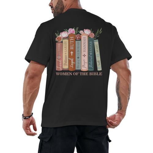 Women Of The Bible Christian Books Full Color Men's Back Print T-Shirt - Bookorys DE