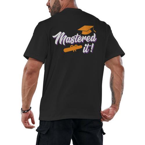 Women's Master Graduation 2026 Mastered It Master's Degree Men's Back Print T-Shirt - Best Gift Smart