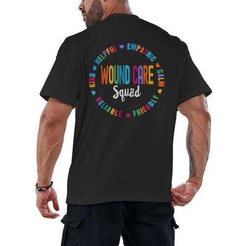 Wound Care Nurse Squad Appreciation Graduation Staff RN Men's Back Print T-Shirt - Best Gift Smart