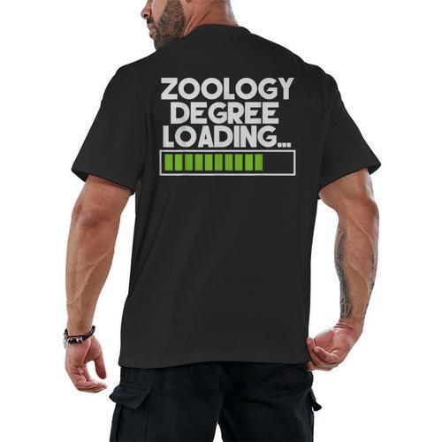 Zoology Degree Loading Zoologist Graduation Student Tee Men's Back Print T-Shirt - Best Gift Smart