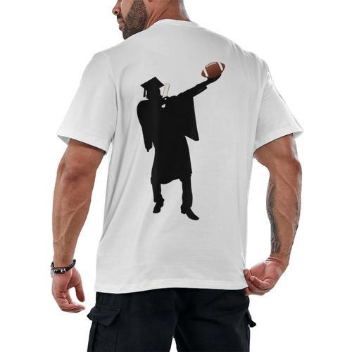 2019 Football Graduation Dab Shirt- Dabbing Graduate Men's Back Print T-Shirt - Best Gift Smart