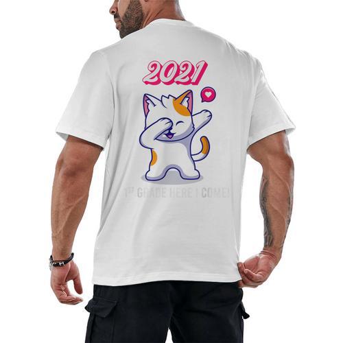 2021 Kindergarden Graduation Celebration Dapping Cat For Men Women Kids Men's Back Print T-Shirt - Best Gift Smart
