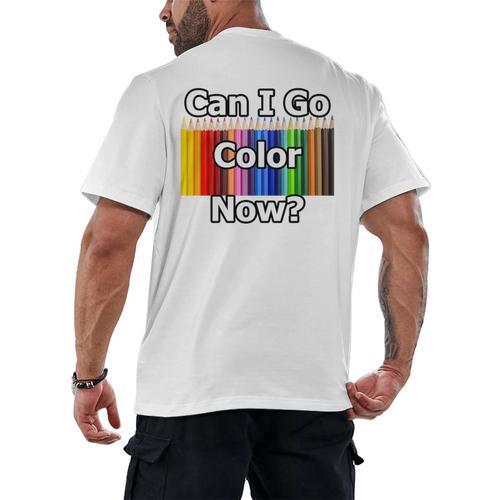 Adult Coloring Book Can I Go Color Now Women Men Adults Premium Tri-Blend Men's Back Print T-Shirt - Bookorys