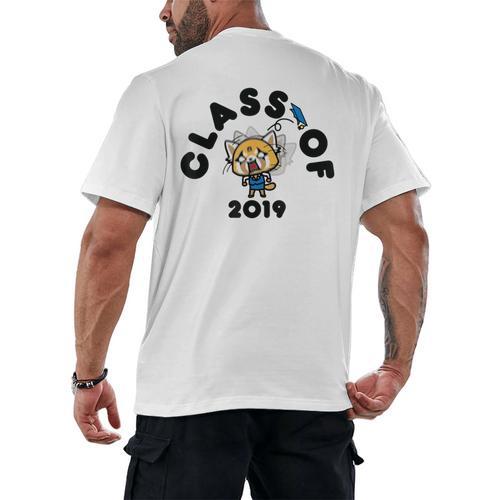 Aggretsuko Class Of 2019 Graduation Seniors Graduate Men's Back Print T-Shirt - Best Gift Smart