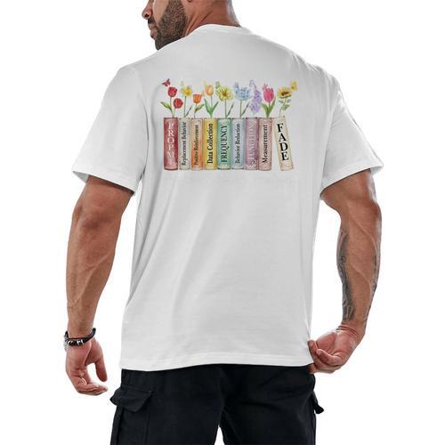Applied Behavior Analysis Book Wildflower ABA RBT Therapist Premium Tri-Blend Men's Back Print T-Shirt - Bookorys AU