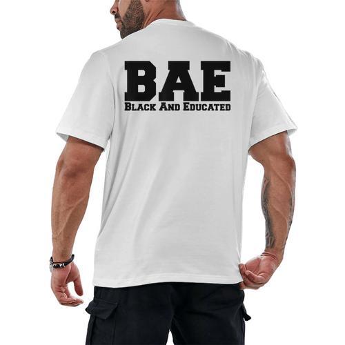 BAE And Educated Black History Month Graduation Men's Back Print T-Shirt - Best Gift Smart