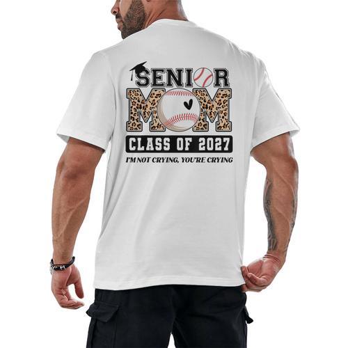 Baseball Senior Class Of 2027 Senior 2027 Graduation Women Men's Back Print T-Shirt - Best Gift Smart