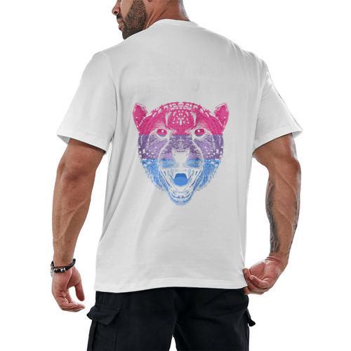 Bi Shy And Ready To Cry Bisexual Introvert Bi Pride Raglan Baseball Tee Men's Back Print T-Shirt - Raresse