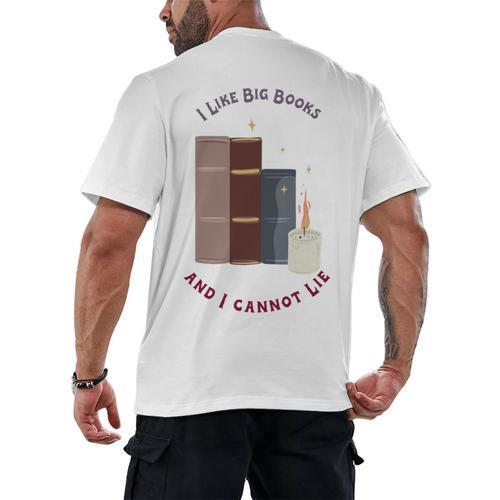 I Like Big Books Bookworm Tee Men's Back Print T-Shirt - Bookorys