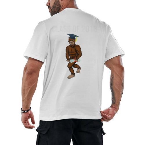 Bigfoot Graduation Shirt Class Of 2018 College Boys Men's Back Print T-Shirt - Best Gift Smart