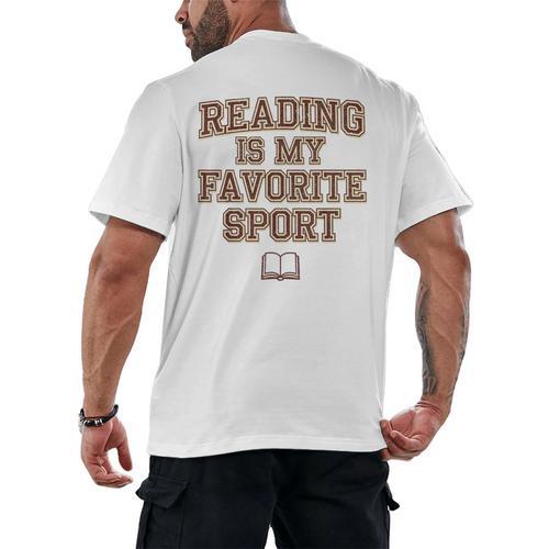 Book Lovers Reading For Teachers Students Librarians Men's Back Print T-Shirt - Bookorys UK