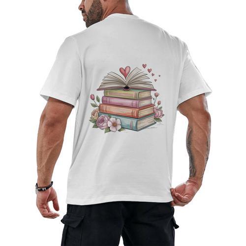 All Booked For Valentines Book Lover Romance Men's Back Print T-Shirt - Bookorys DE
