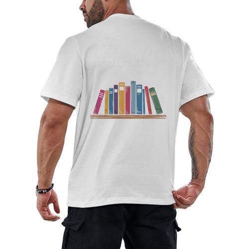 Books The Original Handheld Device Book Lovers Men's Back Print T-Shirt - Bookorys CA