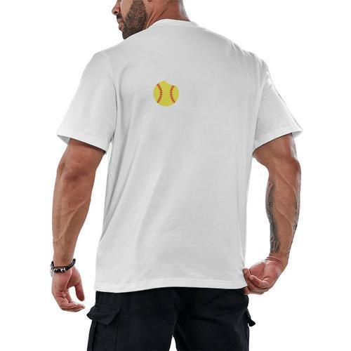 Class Of 2024 Senior Softball Player Graduation Men's Back Print T-Shirt - Best Gift Smart