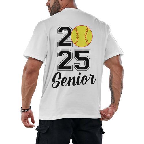 Class Of 2025 Softball Senior Graduation Graduate Women Men's Back Print T-Shirt - Best Gift Smart