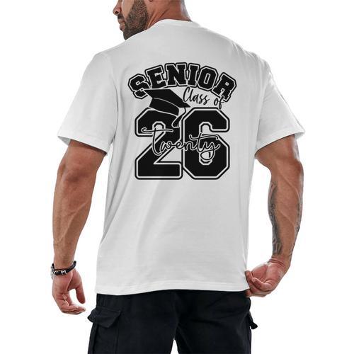 Class Of 2026 Senior 2026 Graduation Men's Back Print T-Shirt - Best Gift Smart