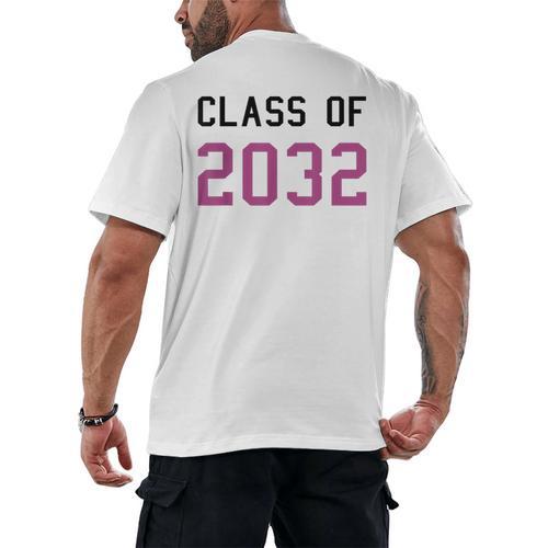 Class Of 2032 Graduation T-Shirts Men's Back Print T-Shirt - Best Gift Smart