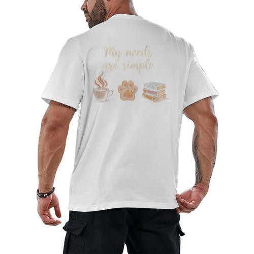 Coffee Paw Print Book Lover Reading Simple Life Bookworm Premium Tri-Blend Men's Back Print T-Shirt - Bookorys DE