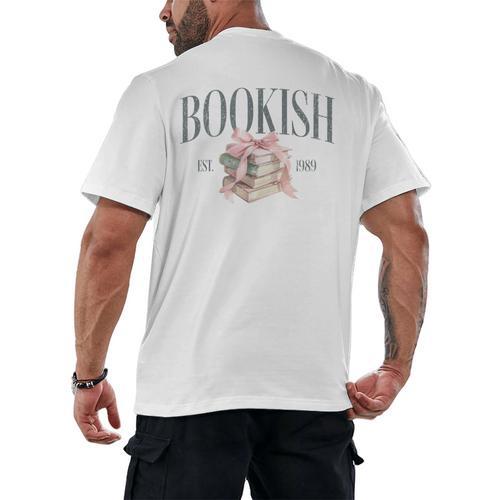 Coquette Bow Book Lover Bookish Coquette Aesthetic Reading Men's Back Print T-Shirt - Bookorys