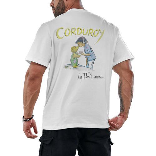 Corduroy Classic Book Cover Vintage Style Children's Book Men's Back Print T-Shirt - Bookorys