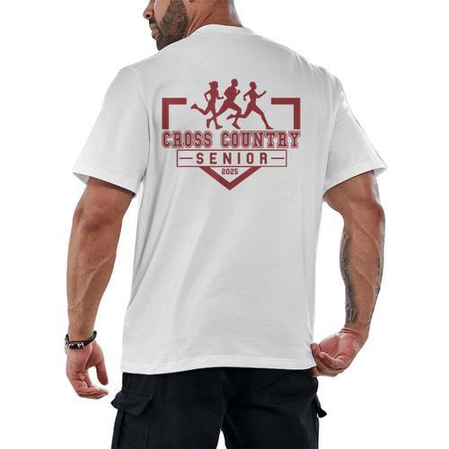 Cross Country Senior Night Senior 2025 Graduation Party 48 Men's Back Print T-Shirt - Best Gift Smart