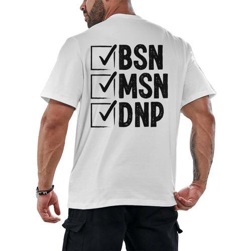 DNP Doctor MSN BSN DNP Nurse DNP Degree Graduation Men's Back Print T-Shirt - Best Gift Smart