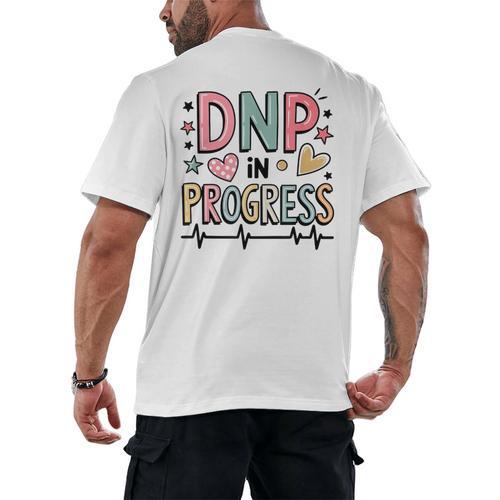 DNP In Progress Director Of Nursing Student Graduation Men's Back Print T-Shirt - Best Gift Smart