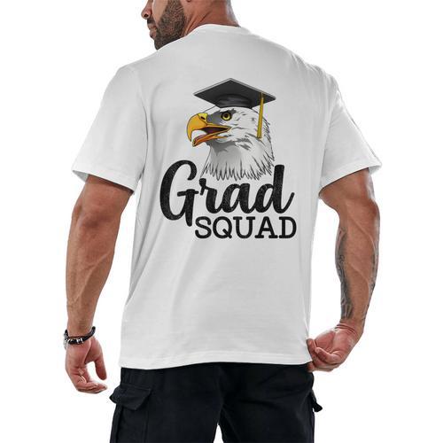 Eagle Grad Squad Class Of 2019 Graduation Men's Back Print T-Shirt - Best Gift Smart