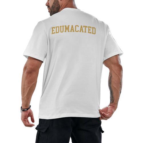 Edumacated Grad College Graduation Men's Back Print T-Shirt - Best Gift Smart