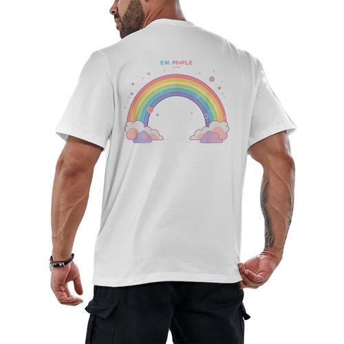 Ew People Antisocial Introvert Kawaii Sarcastic Men's Back Print T-Shirt - Raresse